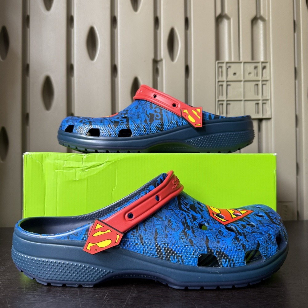 Crocs x DC Comics "Superman" (Blue) Men's Classic Clog Shoes Size 11 211131-90H